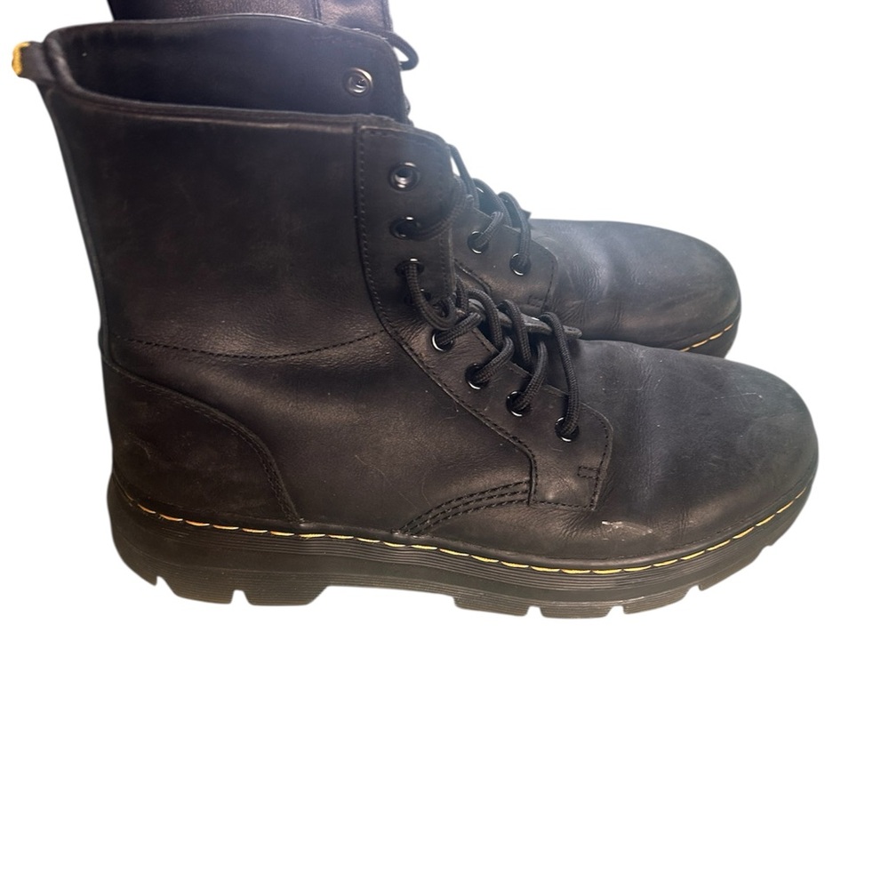 Dr. Martens Combs Black Leather Casual Boots Mens Size 9 Women’s  Size 10